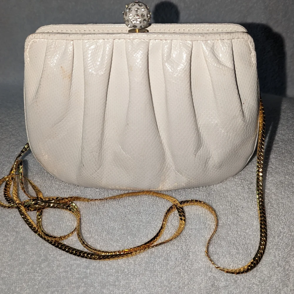 Vintage Ashneil snakeskin pattern bag . - Picture 2 of 10